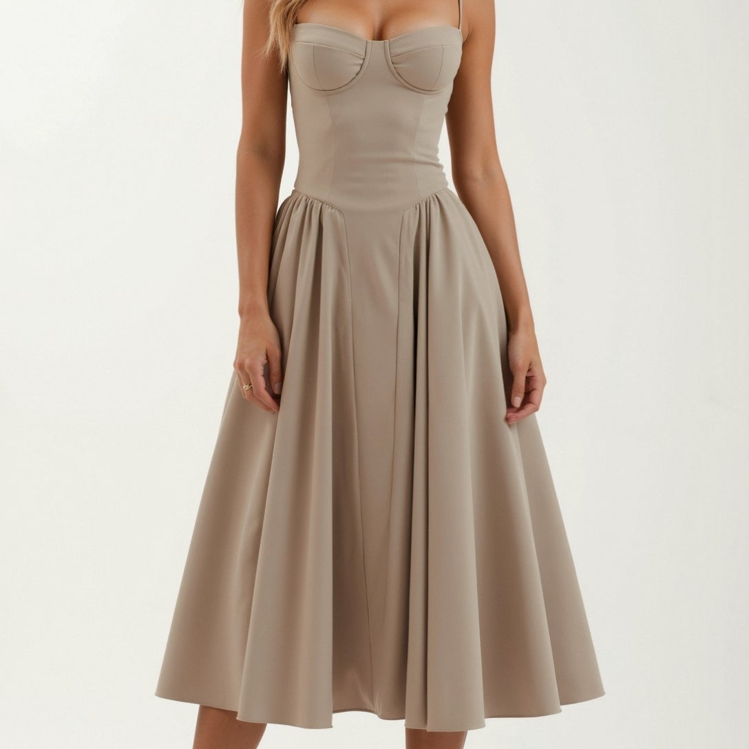 Odette Corset Midi Dress