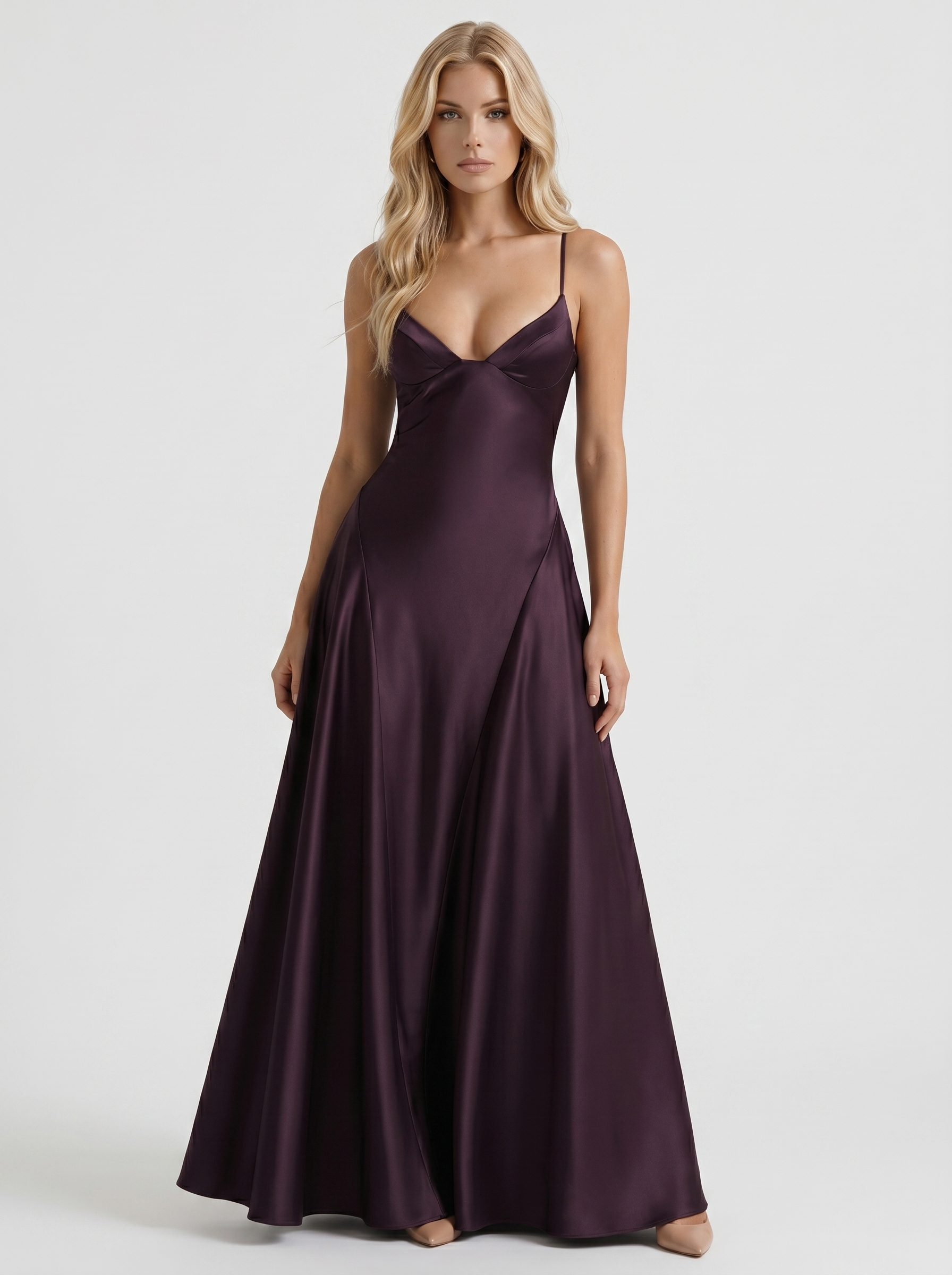 champagne dresses long Satin Bridesmaid Dress Prom Dress S Blake Champagne by Grace Loves Lace Fall 2025 ASB Size:M (Bust 92 cm) Sequin Lace 3 Casual Shoes For Interview