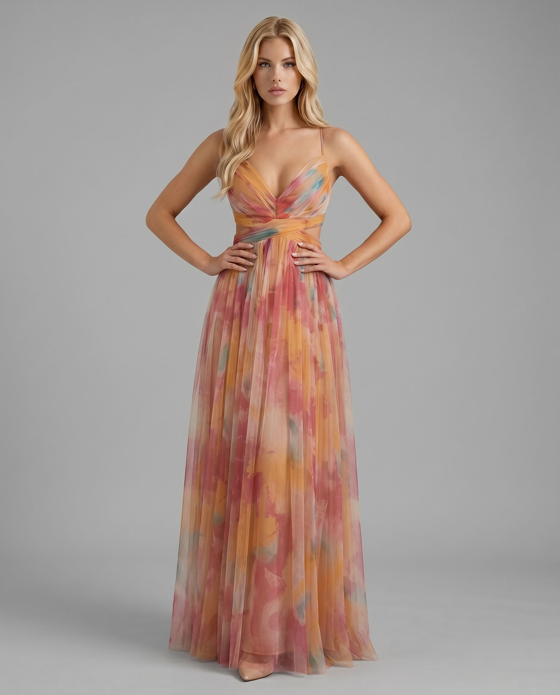 summer orange maxi dress Angela - - S - Fashion woven/dyed in Brazil Agua by Agua Bendita Style:Waist-Small attribute:primary_color:orange
