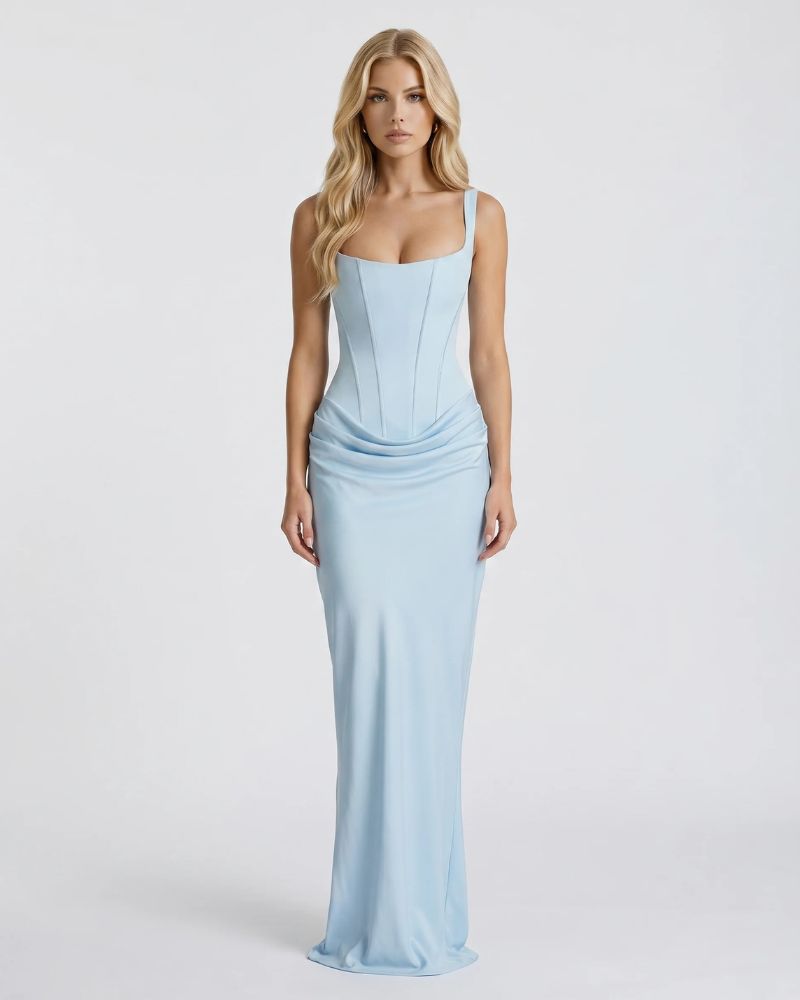 blue corset maxi dress Cerene - Glacier - M - Fashion White/Flowers:Size 8 Draped%20Corset%20Maxi%20Dress%20Light%20Blue%0D%0ADESIGN%3A%0D%0A%0D%0AColor%3A%20Light%20blue%0D%0AV 6 Best Shoe Colors _okendo:syndication_key:CL136569416