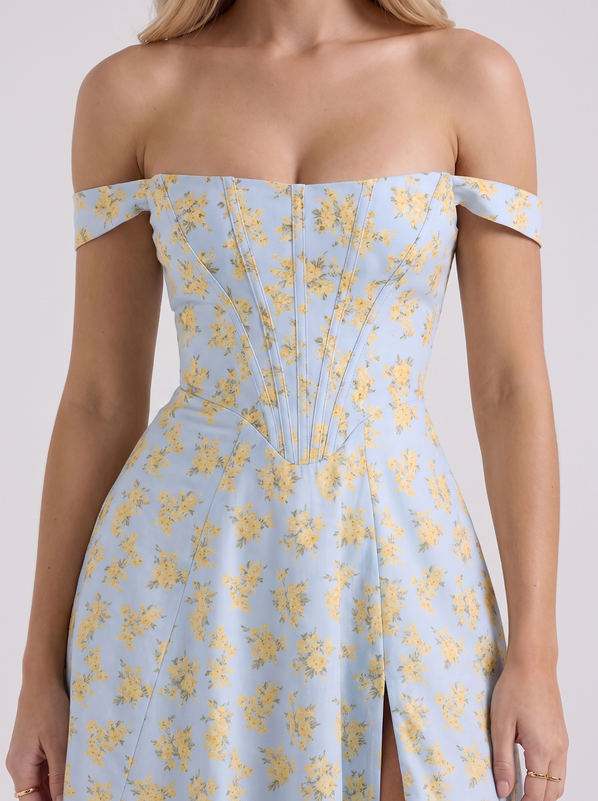 Cosette Floral Midi Dress - Blue