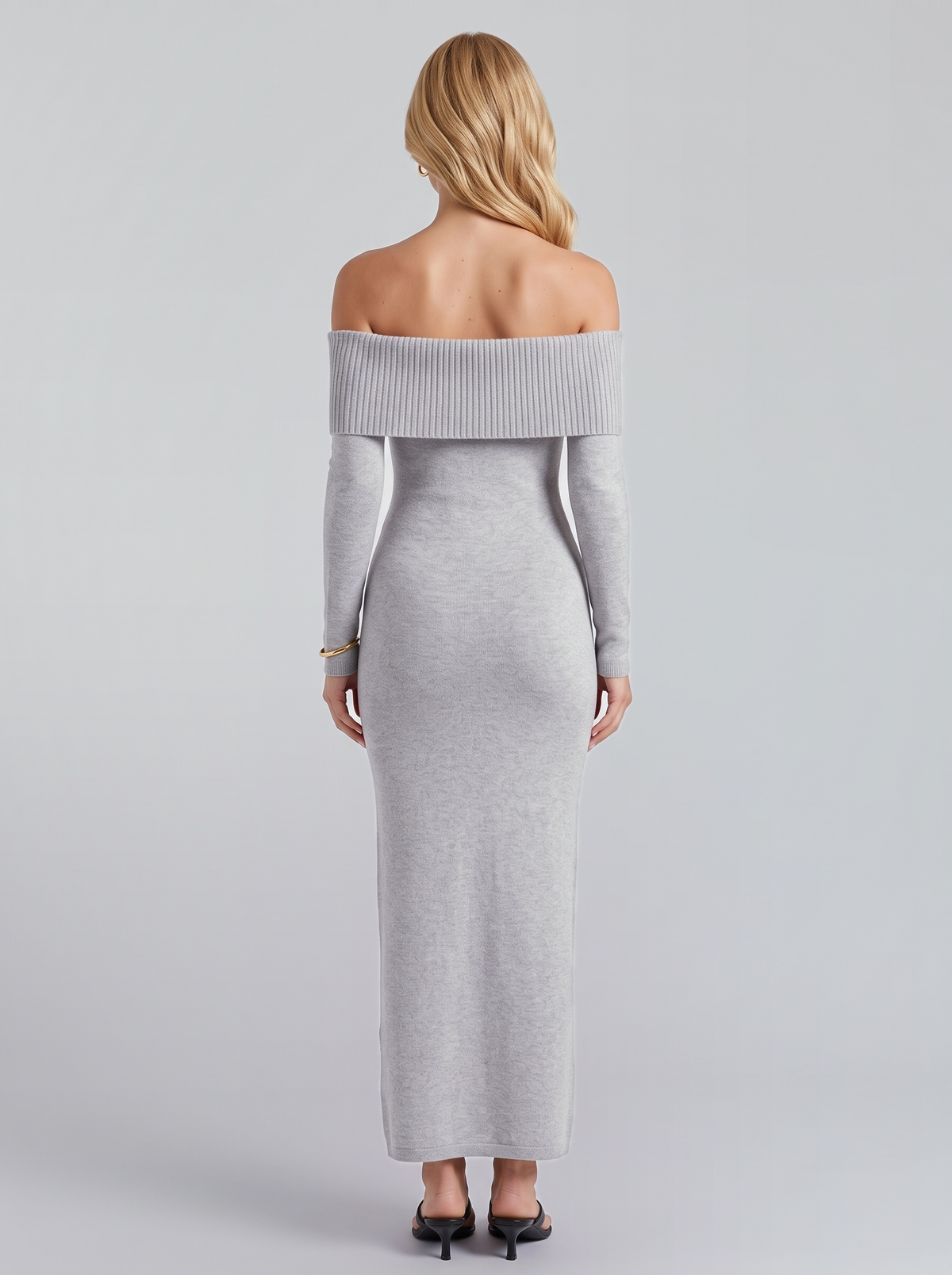 Eugenie Knit Maxi Dress - Gray