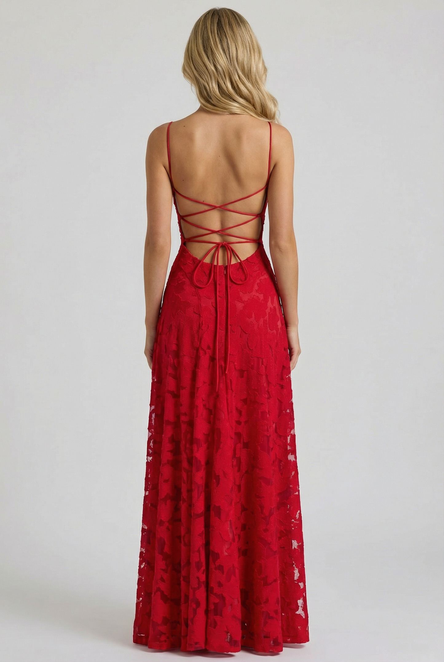 Francis Butterfly Maxi Dress - Red