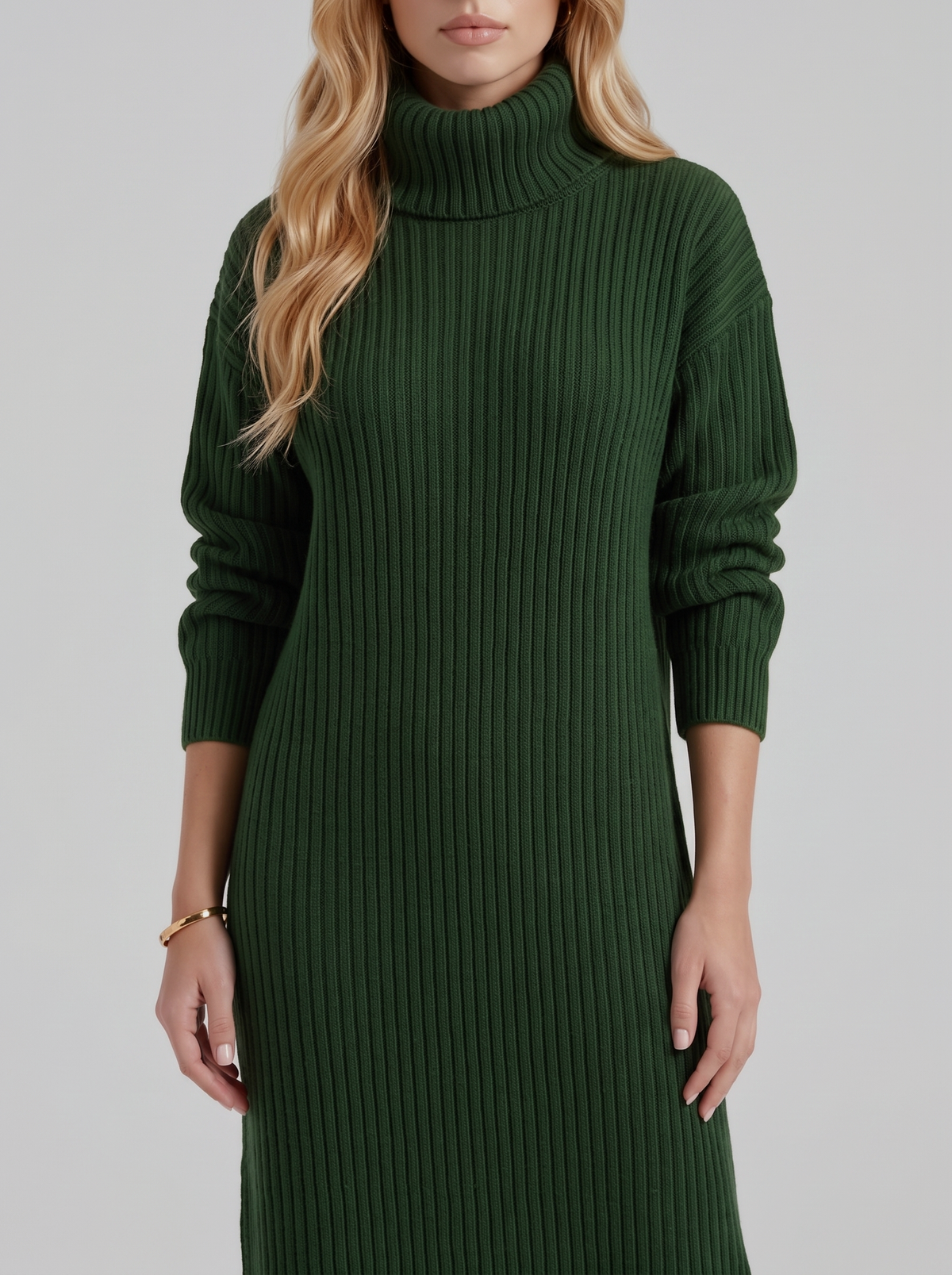 Ilse Knit Midi Dress - Green