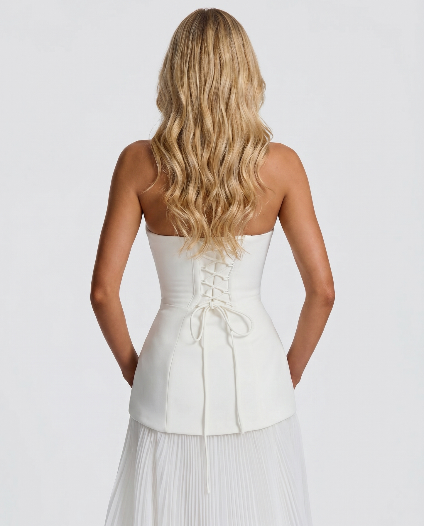 Katy Rosette Maxi Dress - White