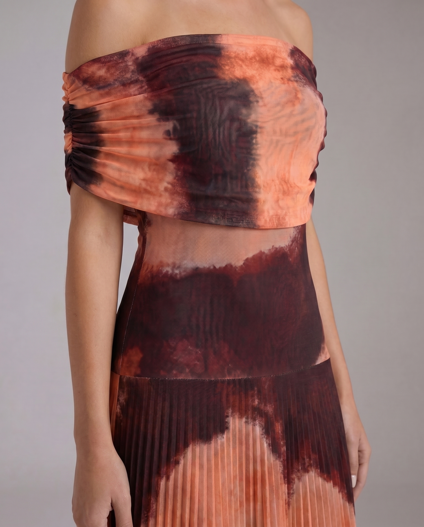 Milena Draped Maxi Dress - Brown