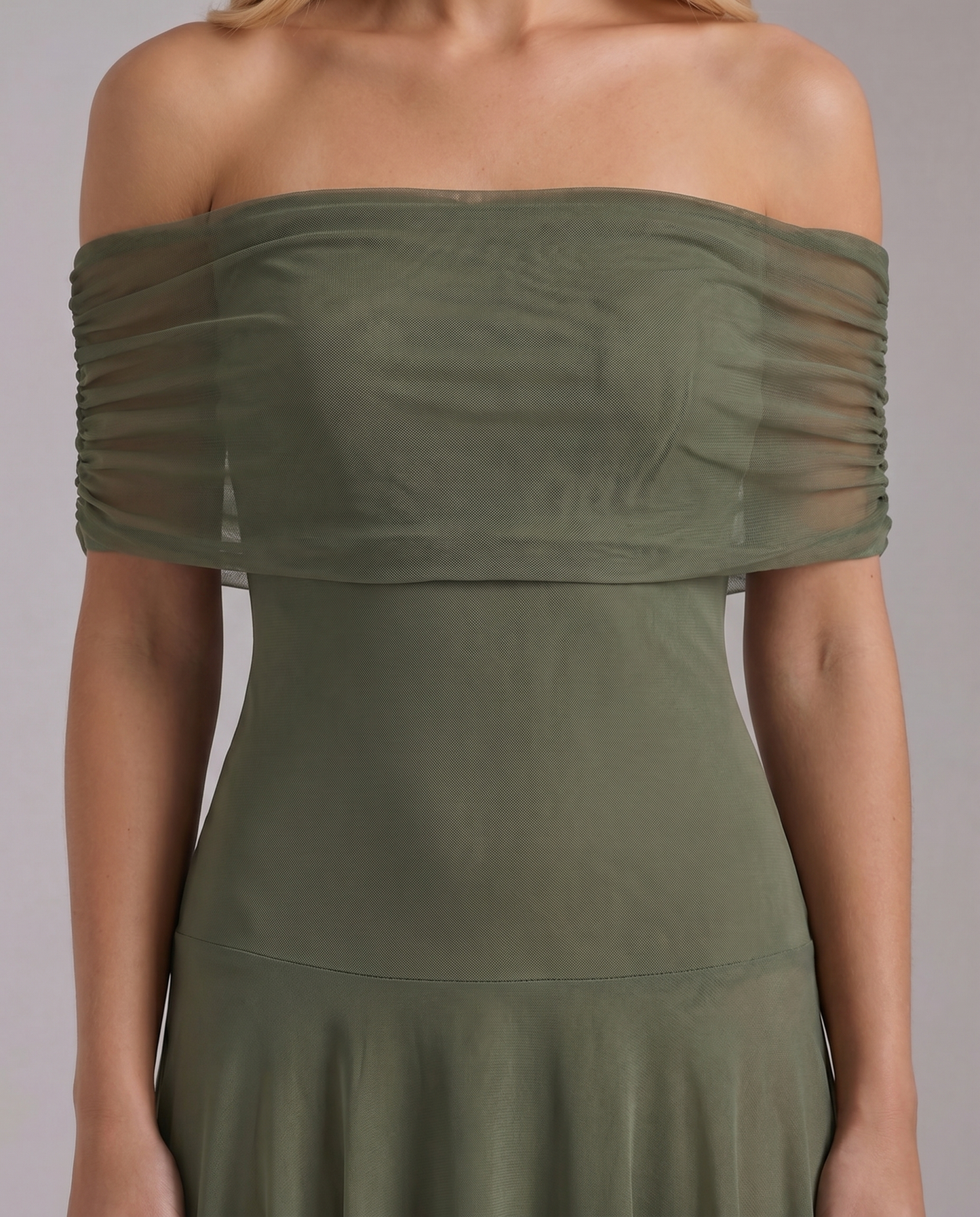 Milena Draped Maxi Dress - Green