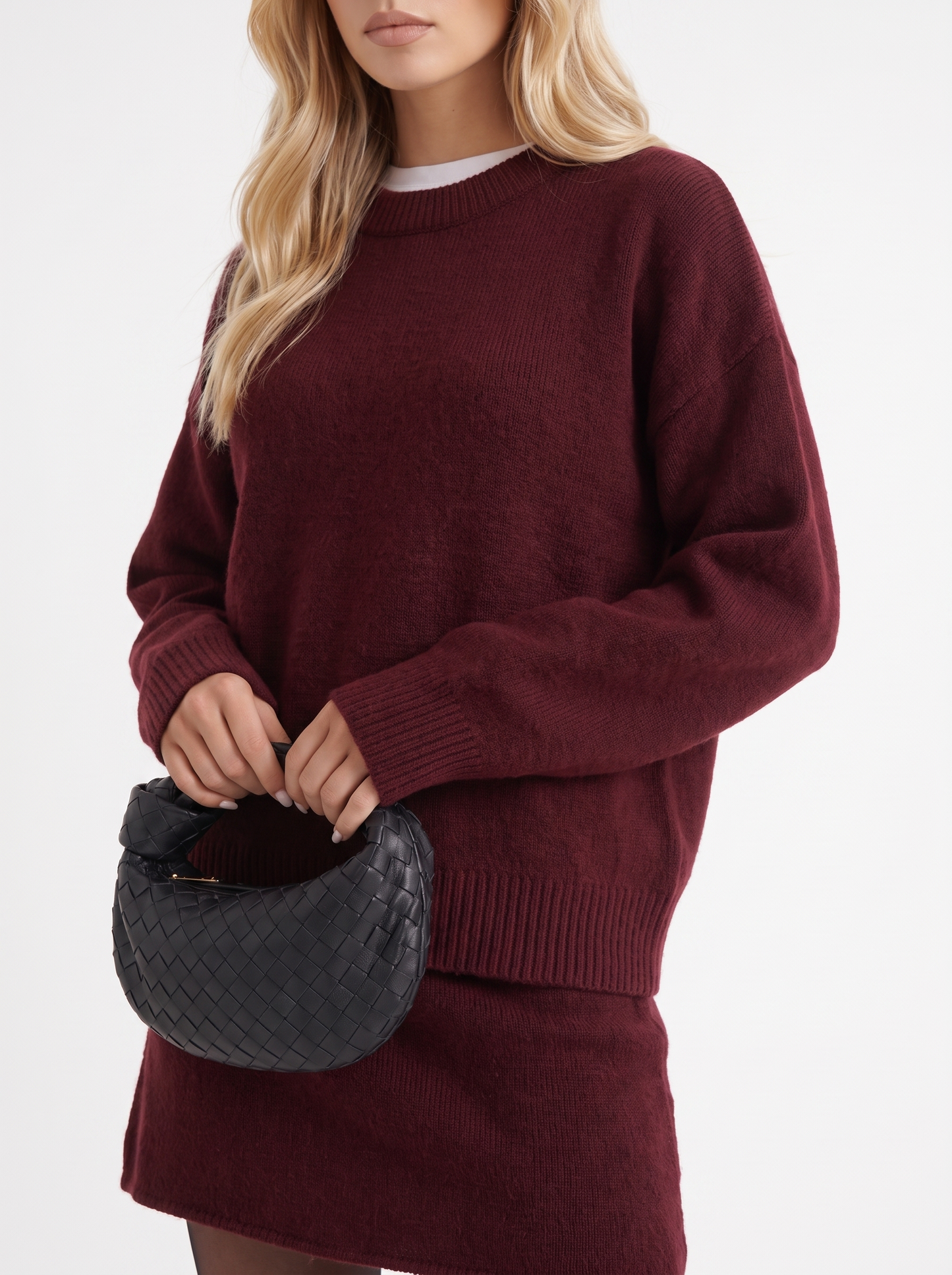 Nicolette Skirt Set - Burgundy