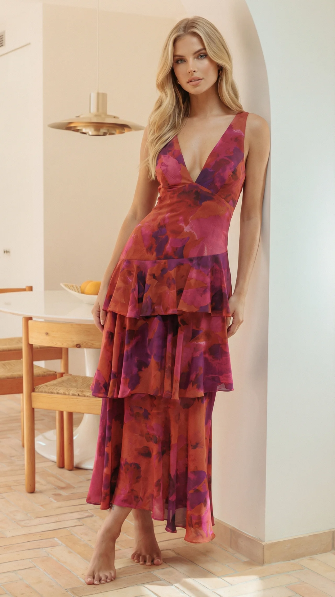 ruffle halter neck wedding dress Ranmo Elegant A-Line Chiffon book lovers collection main image 1