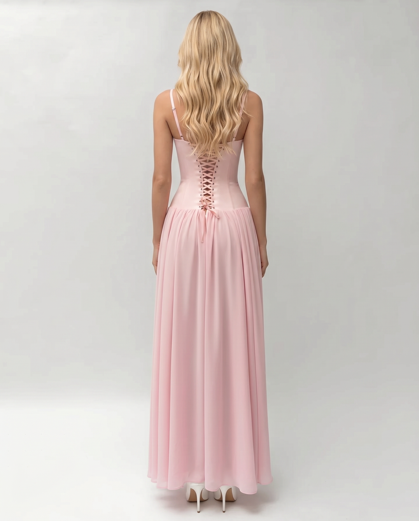 Rosa Corset Maxi Dress - Pink