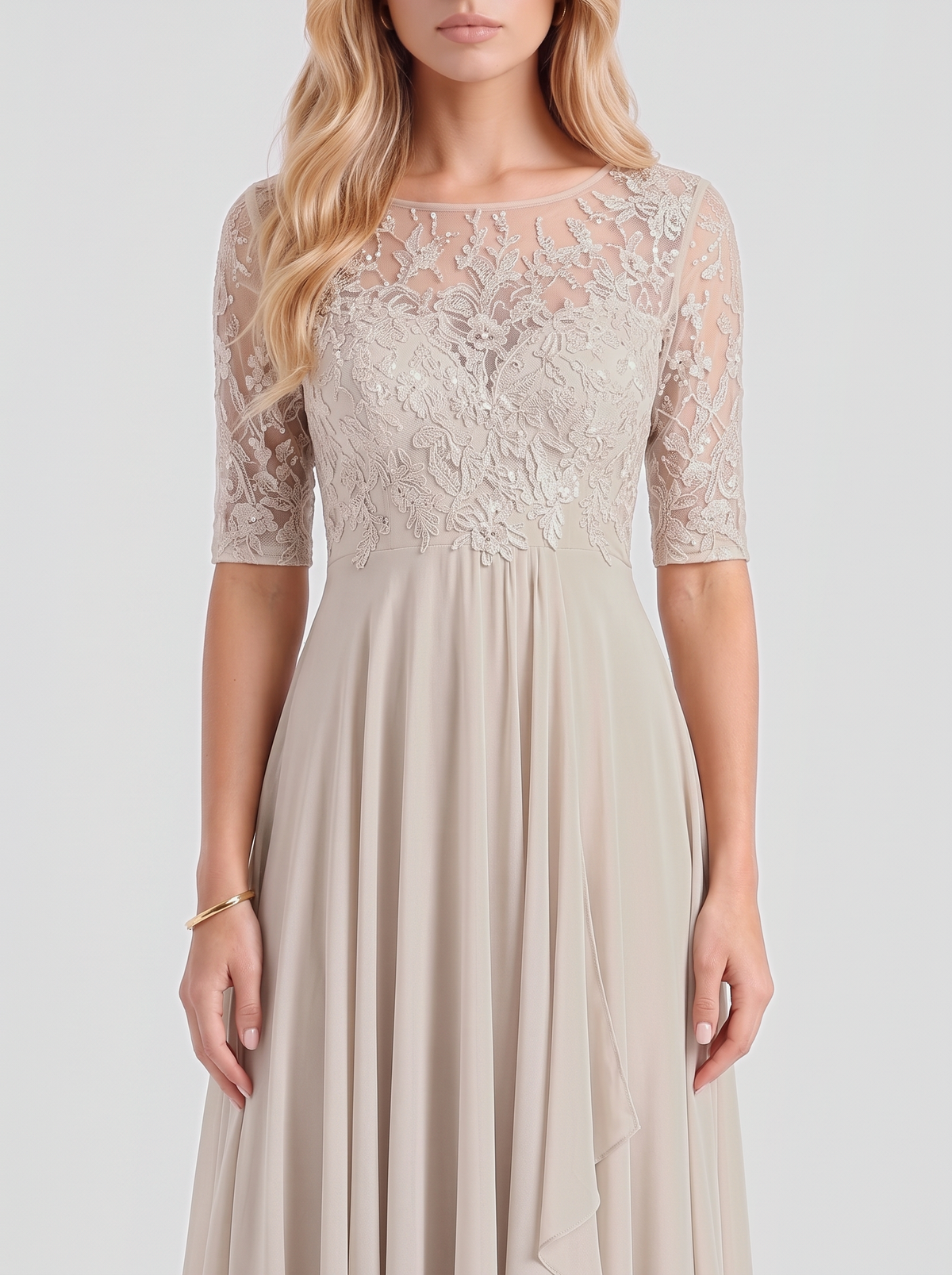 Rosetta Lace Maxi Dress - Cream