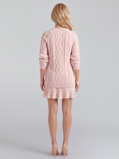Alba Pleated Mini Dress - Pink