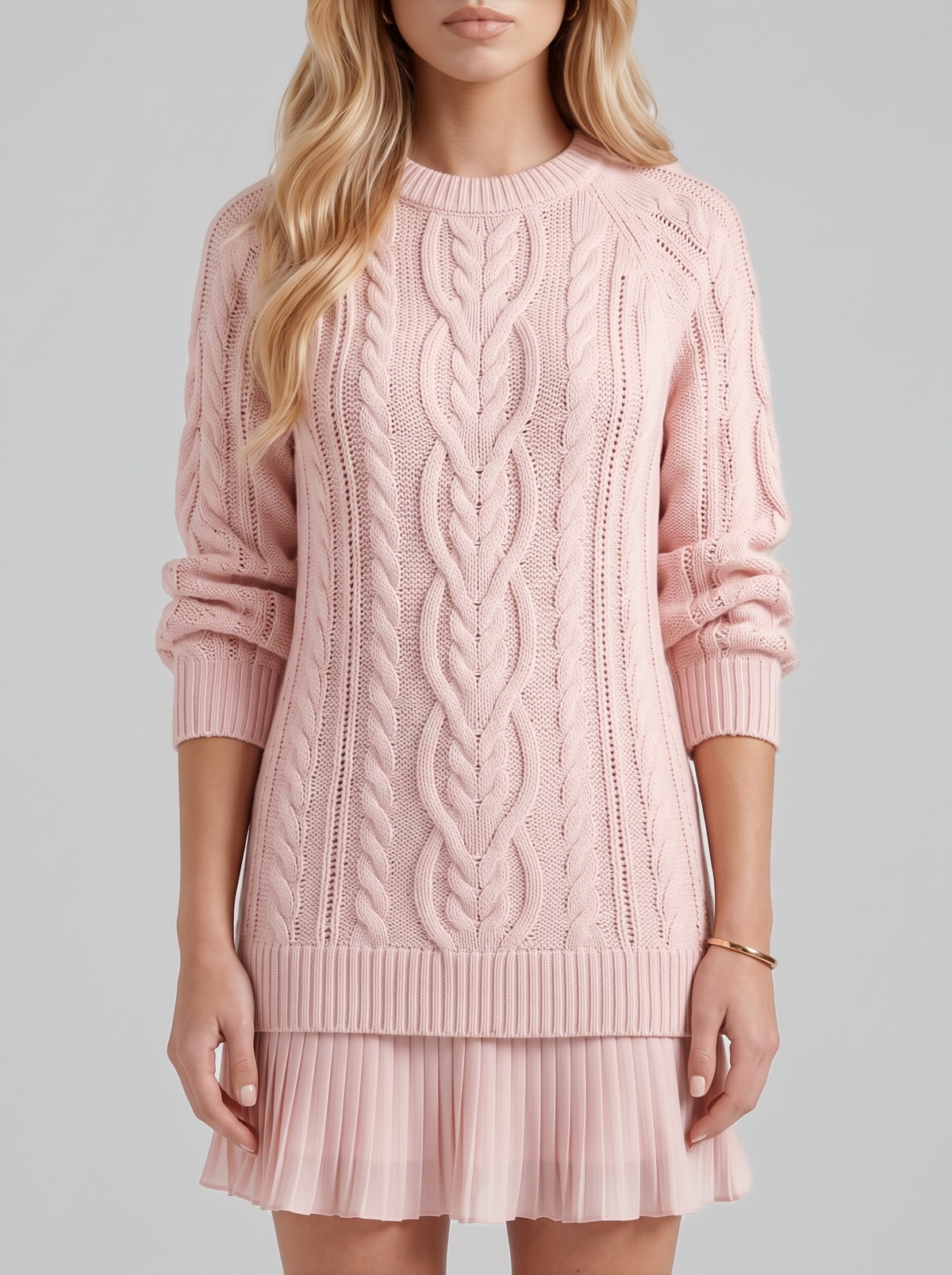 Alba Pleated Mini Dress - Pink