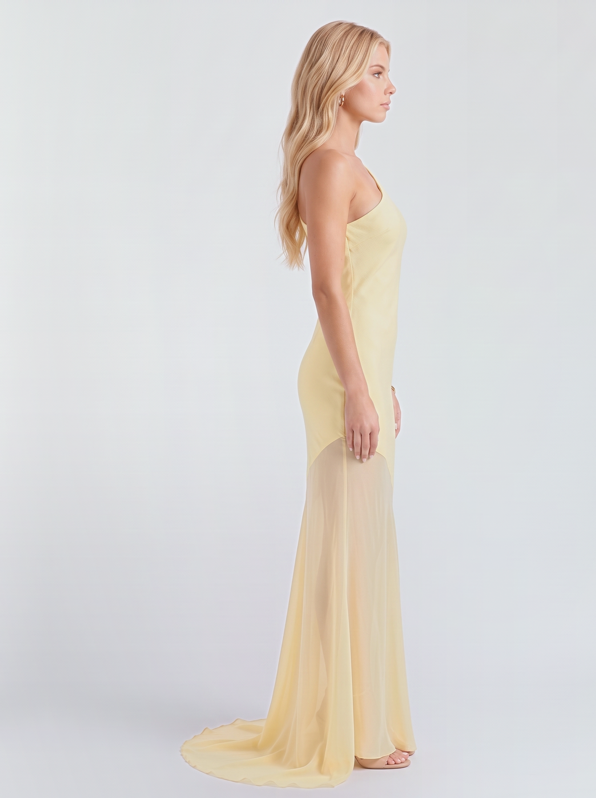 Allegra Asymmetric Maxi Dress - Butter Yellow