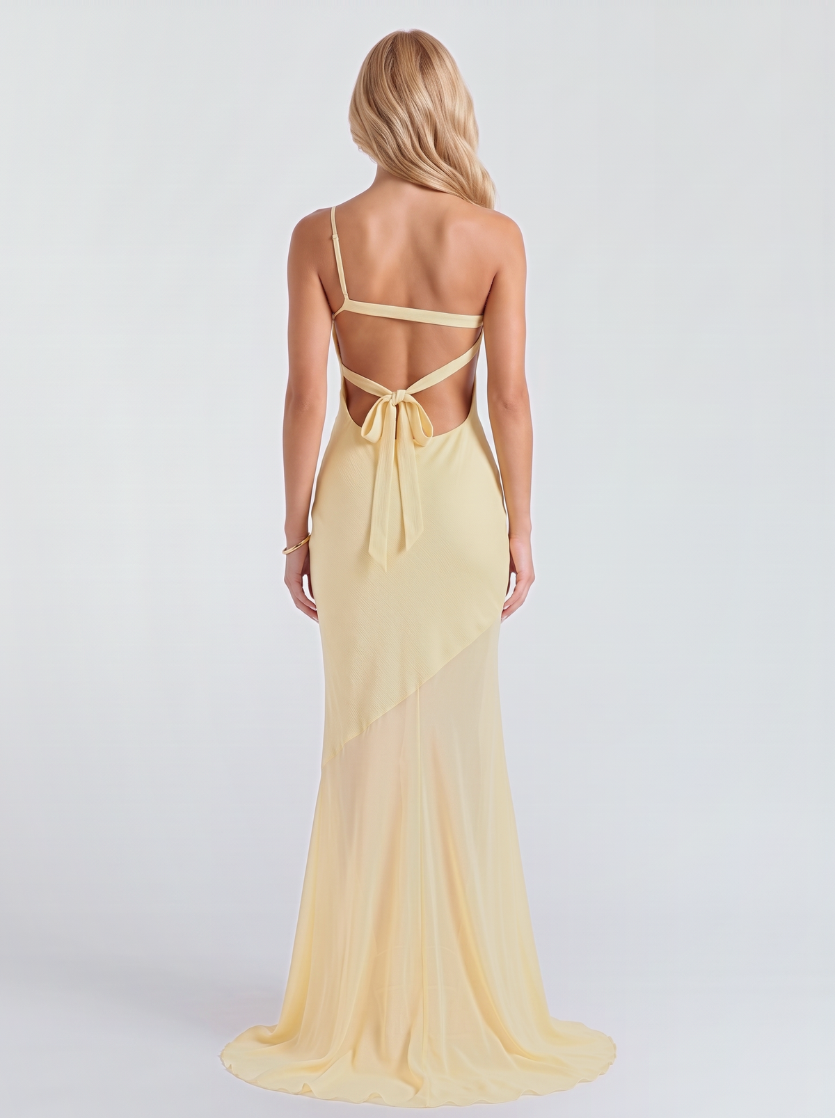 Allegra Asymmetric Maxi Dress - Butter Yellow
