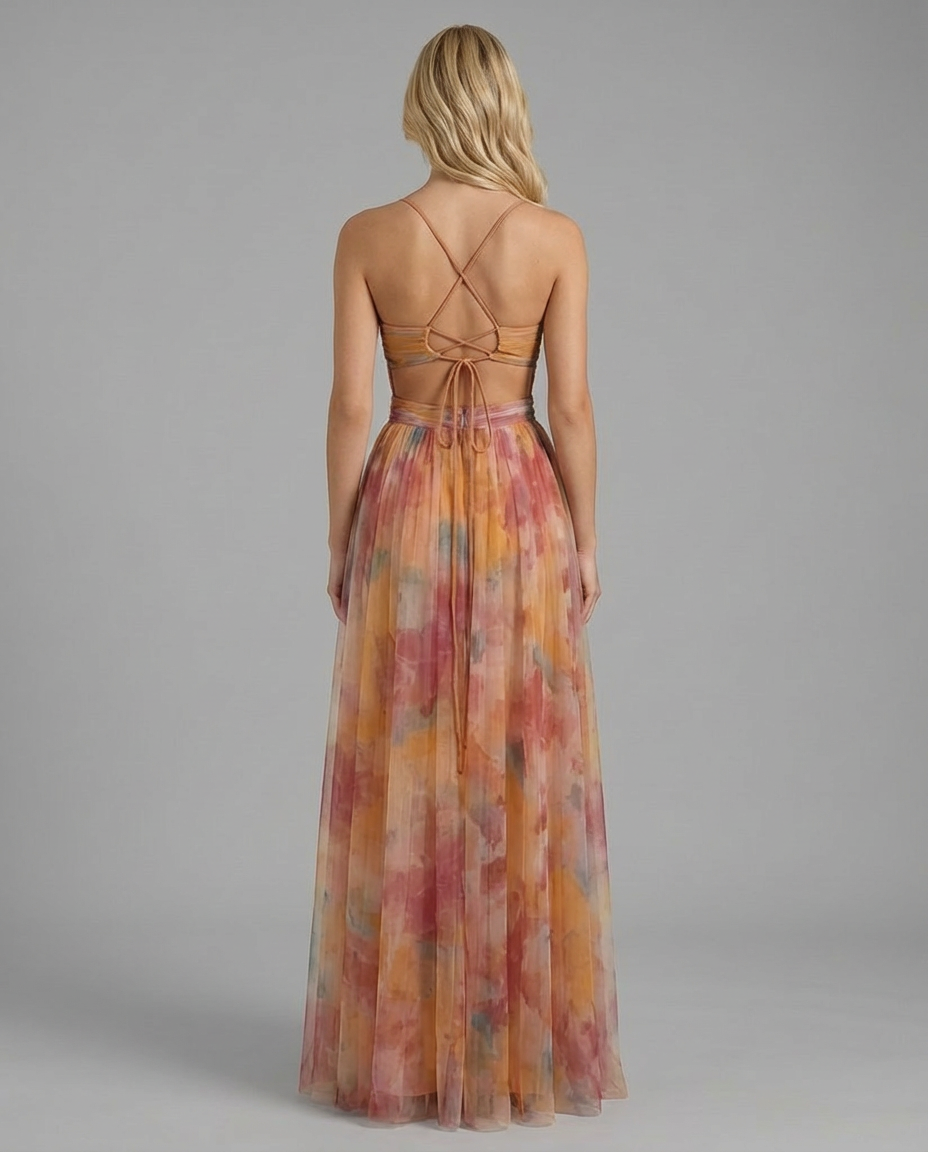Angela Maxi Dress - Orange