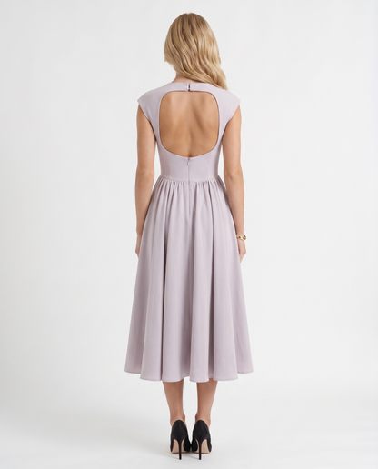 Anna Flare Midi Dress - Lavender
