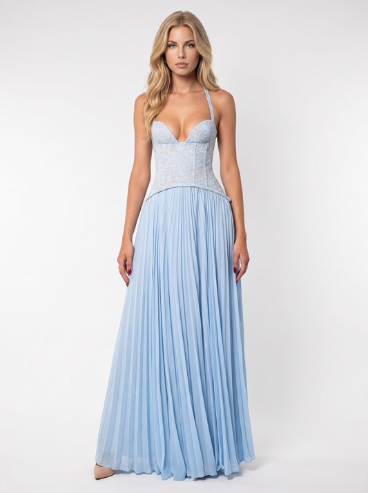 Anneliese Lace Maxi Dress - Blue