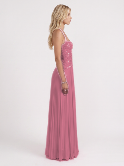 Anneliese Lace Maxi Dress - Pink