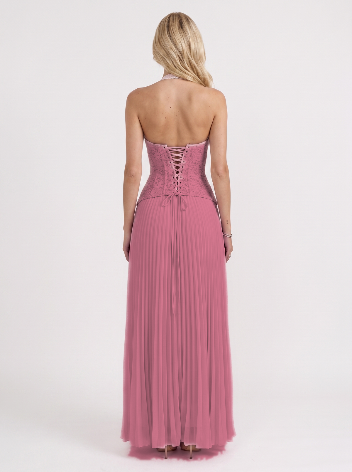 Anneliese Lace Maxi Dress - Pink
