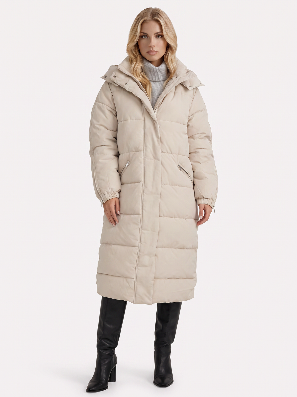 Arabella Puffer Coat - White