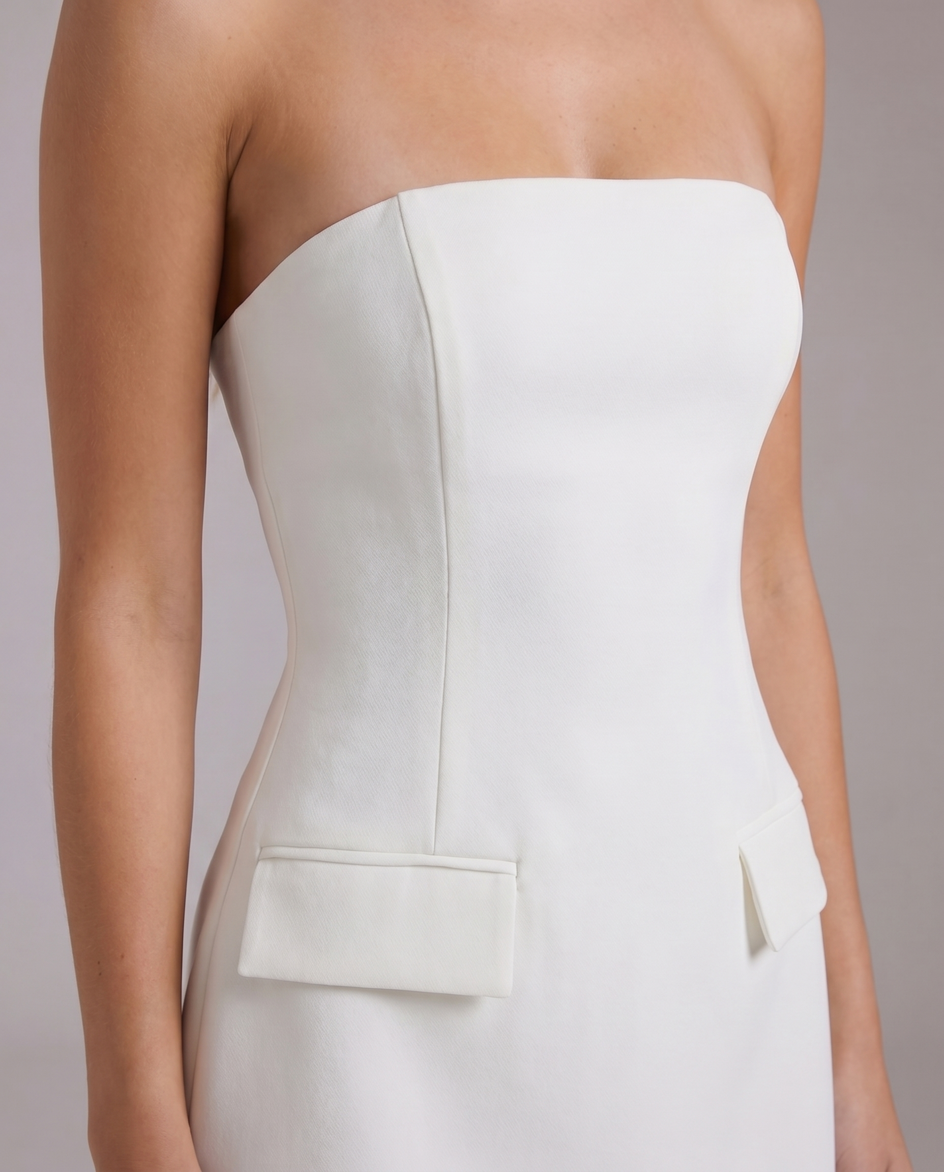Athena Strapless Maxi Dress - White