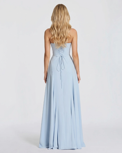 Ava Corset Maxi Dress - Light Blue