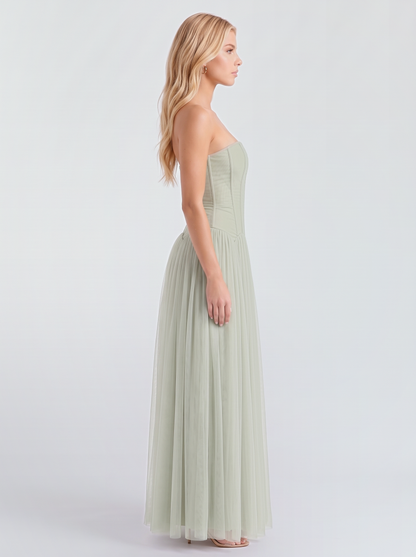 Bettina Tulle Maxi Dress - Sage