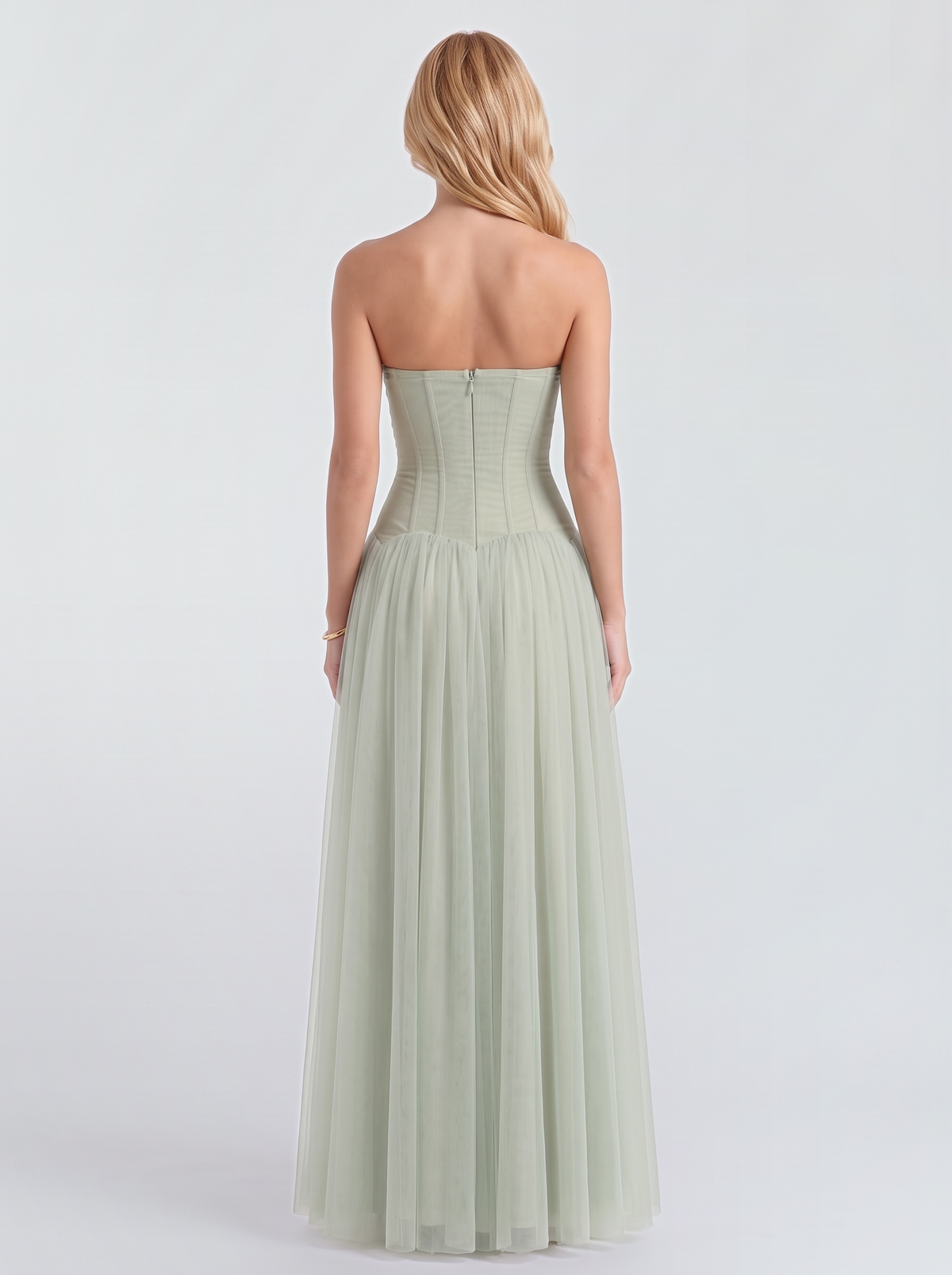 Bettina Tulle Maxi Dress - Sage