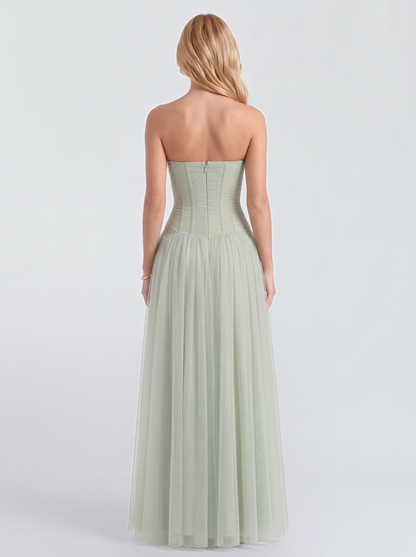 Bettina Tulle Maxi Dress - Sage