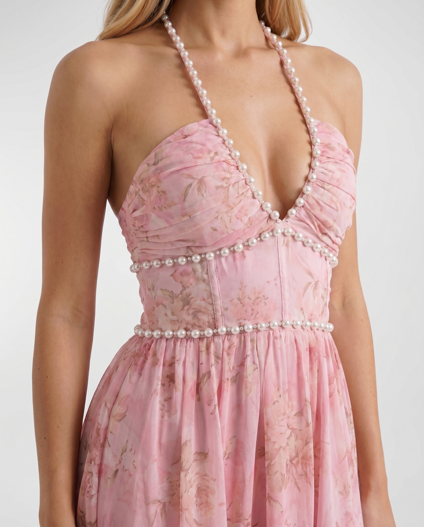 Bianca Ruffle Maxi Dress - Ballet Rose