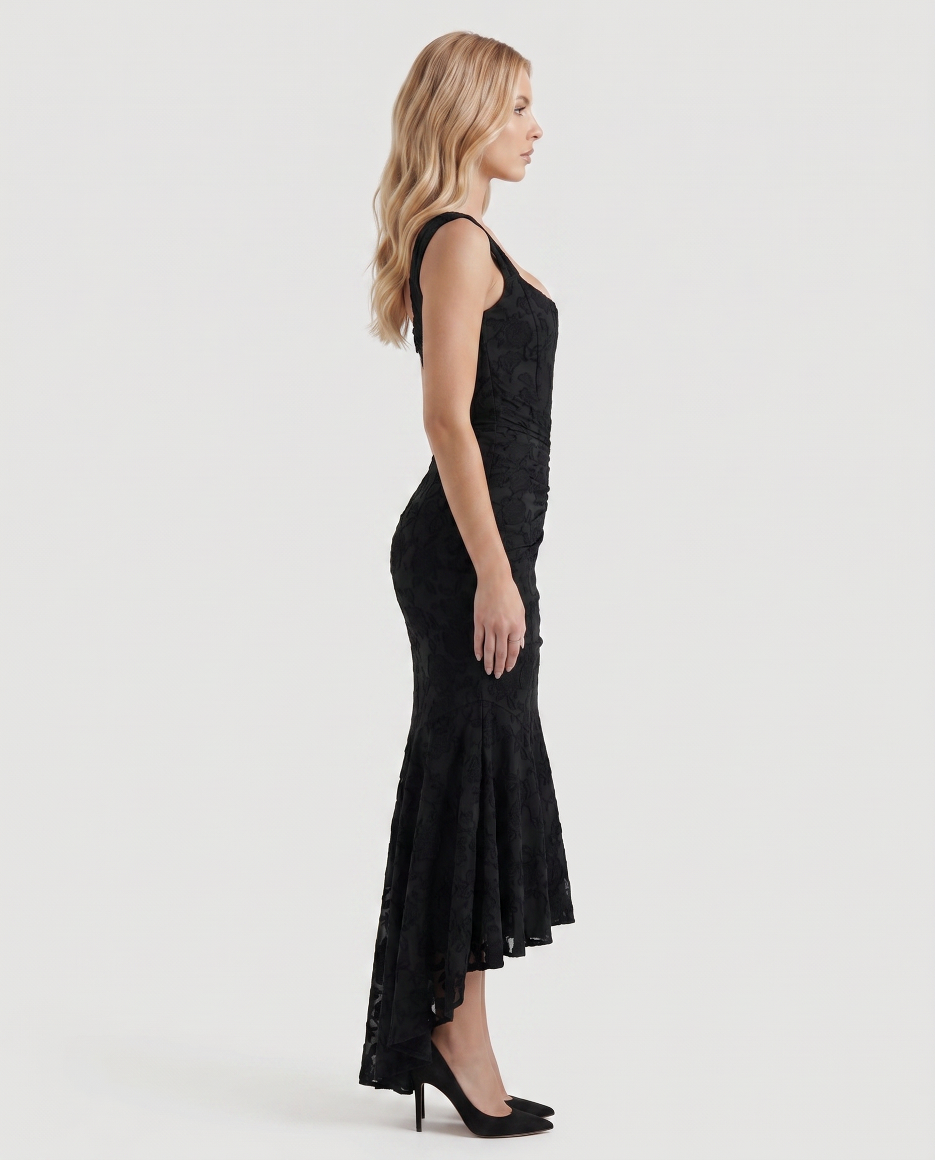 Carisia Corset Maxi Dress - Black