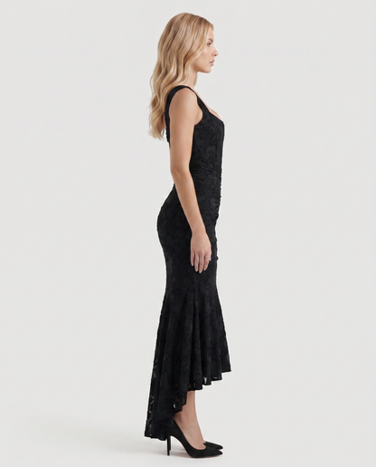 Carisia Corset Maxi Dress - Black