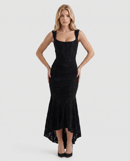 Carisia Corset Maxi Dress - Black