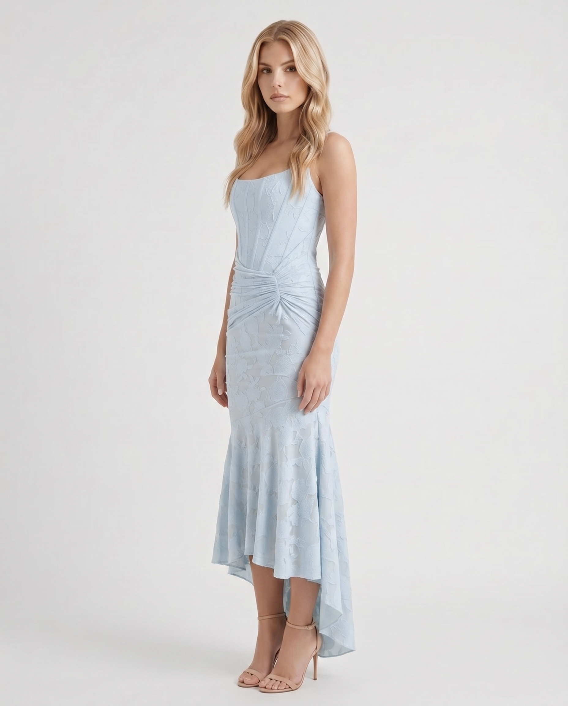 Carisia Corset Maxi Dress - Light Blue