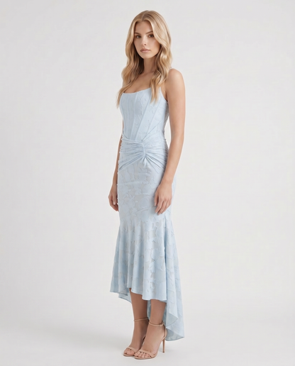 Carisia Corset Maxi Dress - Light Blue