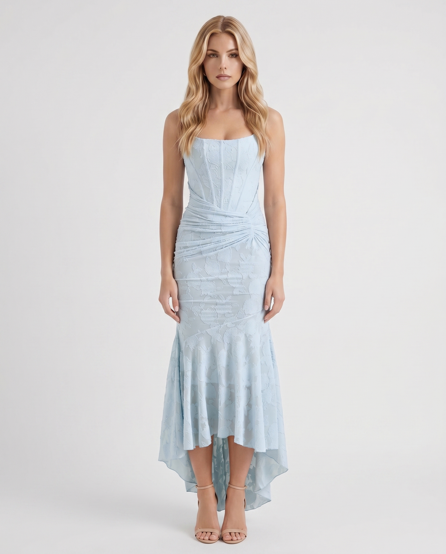 Carisia Corset Maxi Dress - Light Blue
