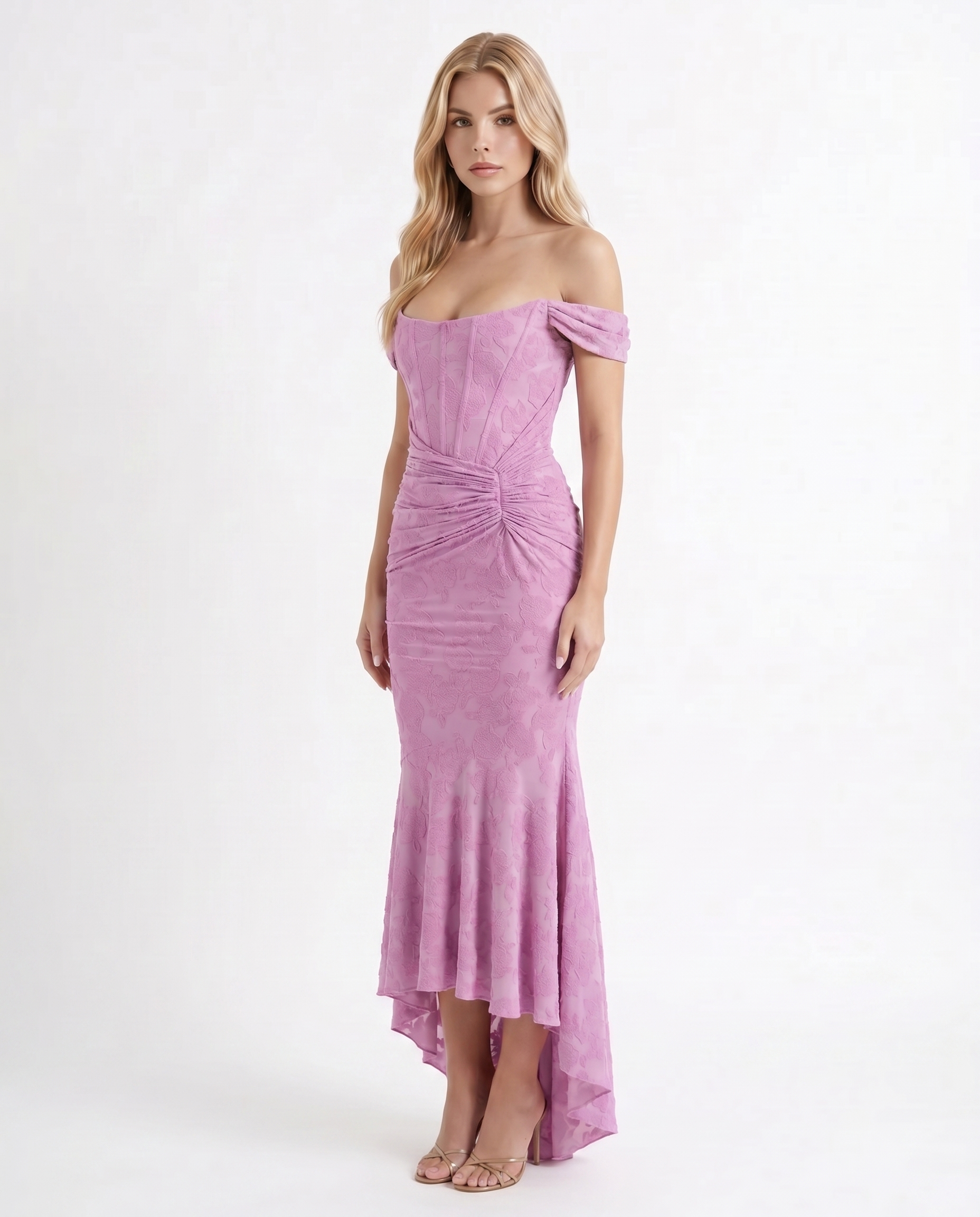 Carisia Corset Maxi Dress - Pink