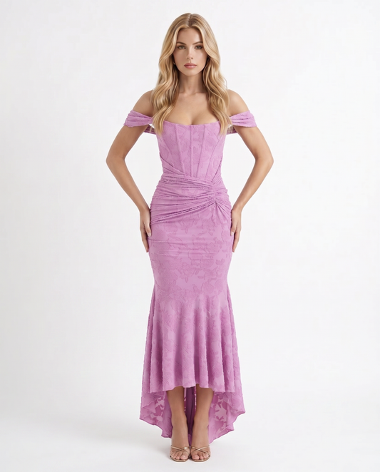 Carisia Corset Maxi Dress - Pink