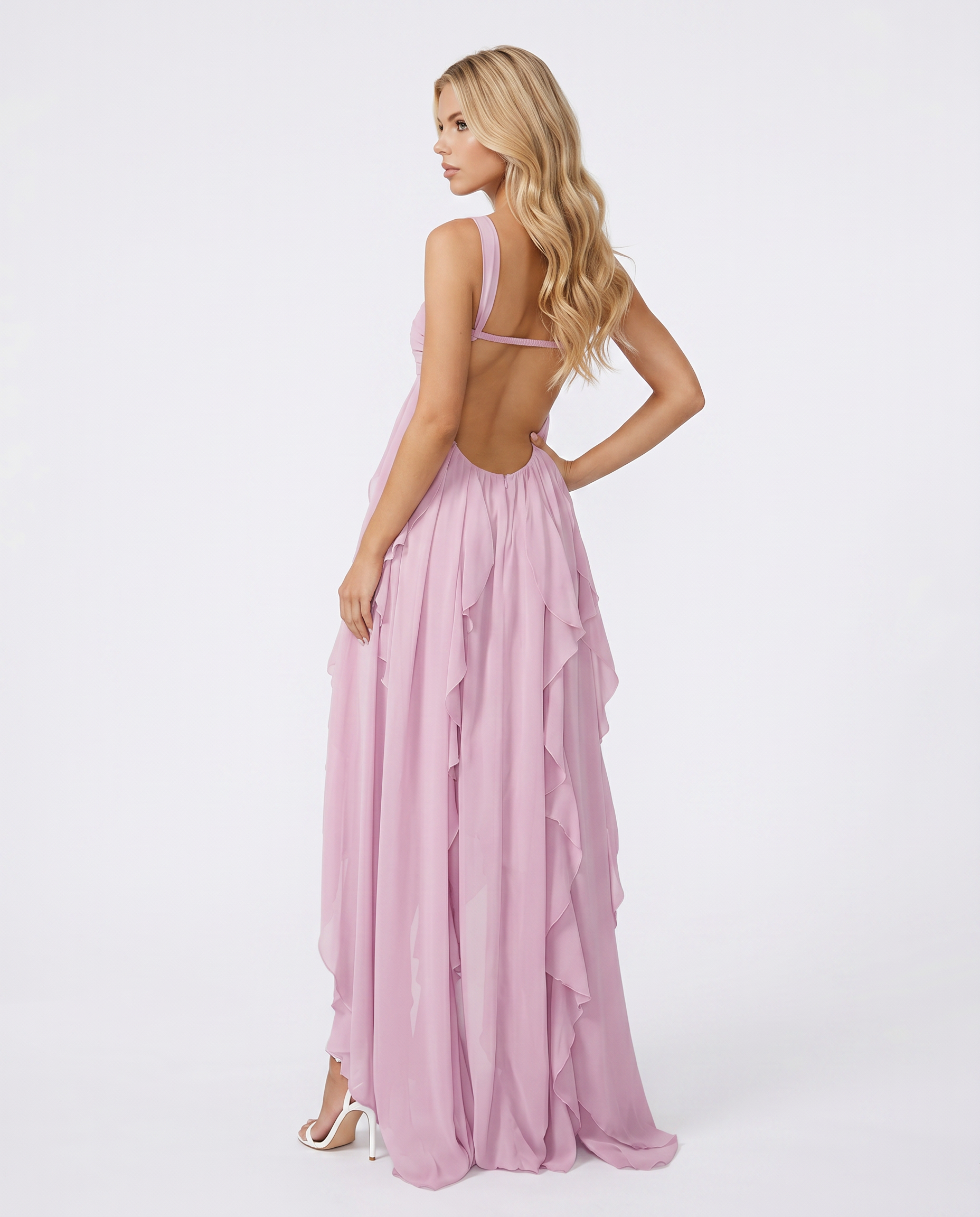 Catherine Halter Maxi Dress - Purple - S - Fashion