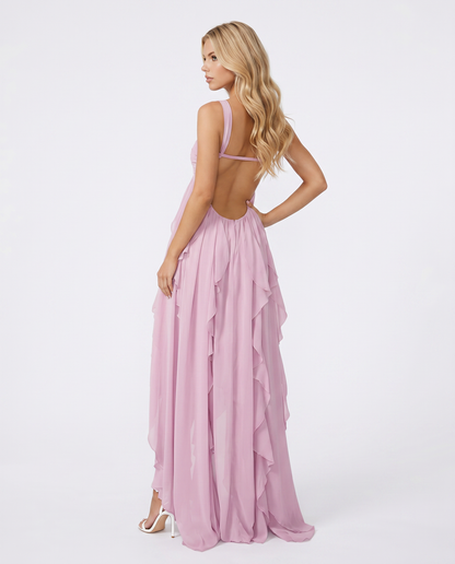 Catherine Halter Maxi Dress - Purple