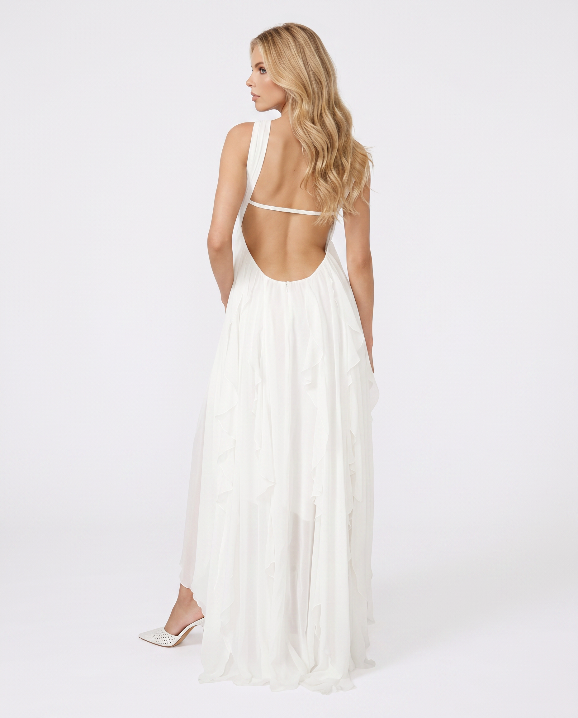 Catherine Halter Maxi Dress - White