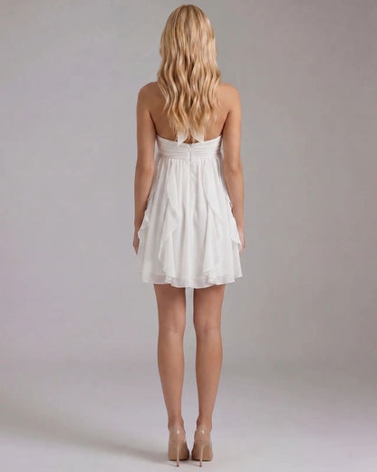 Catherine Halter Mini Dress - White