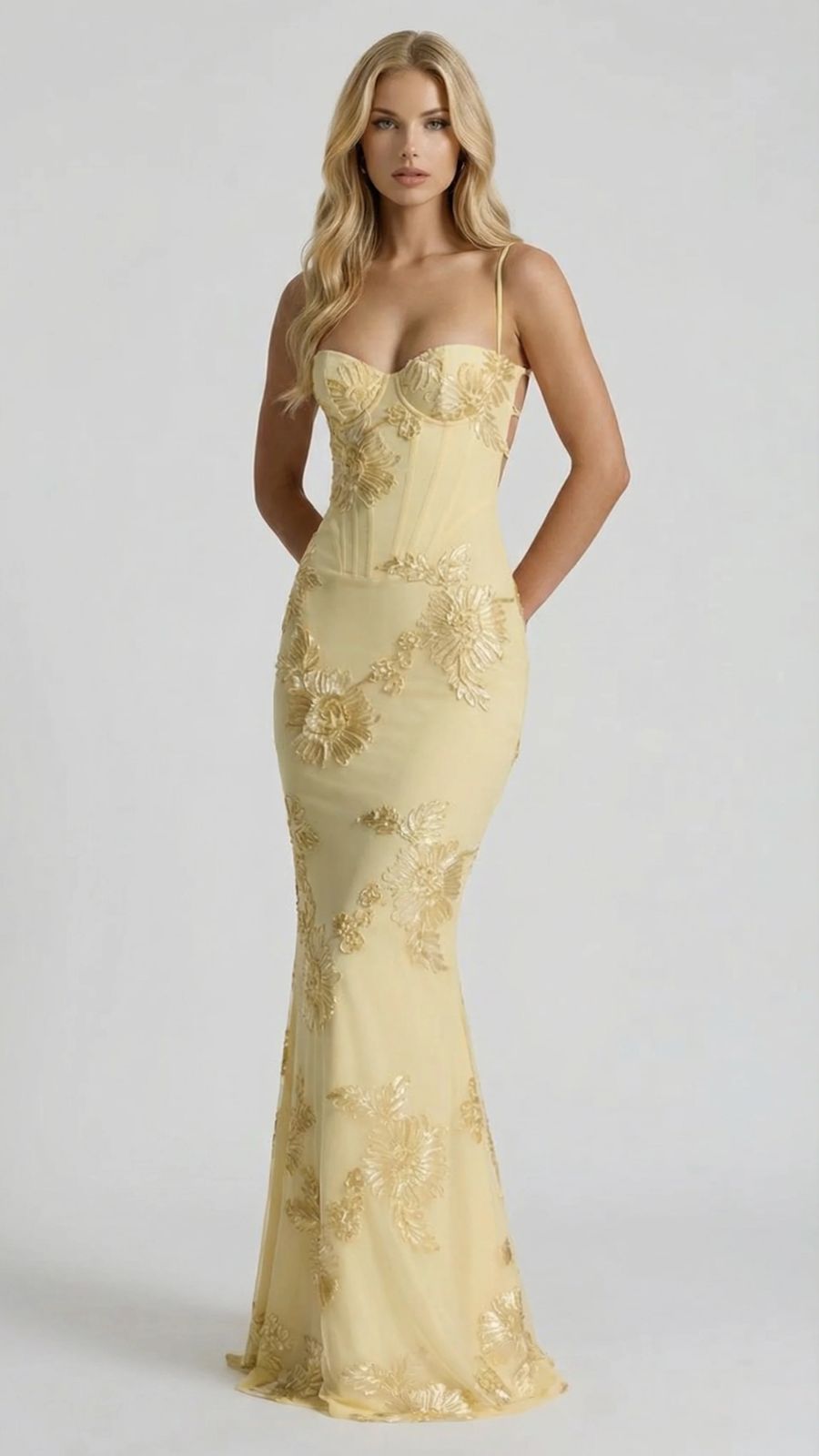 Celestina Floral Maxi Dress - Yellow