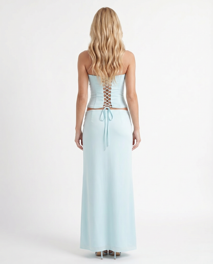 Charlotte Wrap Skirt Set - Mist