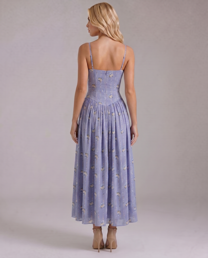 Cielle Floral Midi Dress - Daisies Print