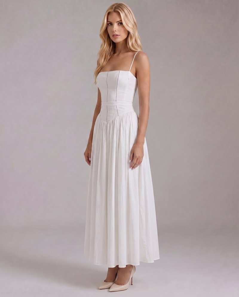 Cielle Midi Dress - White