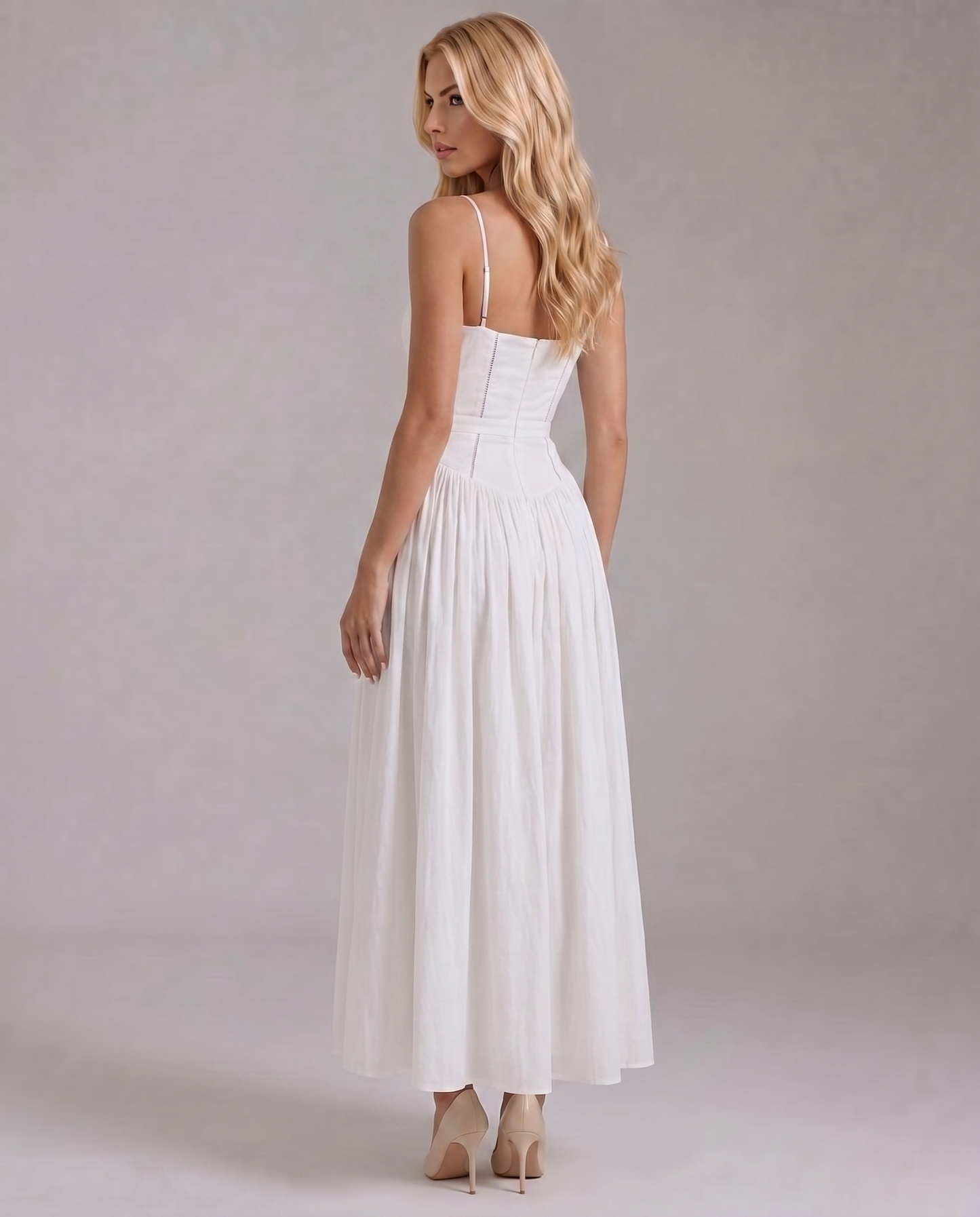 Cielle Midi Dress - White