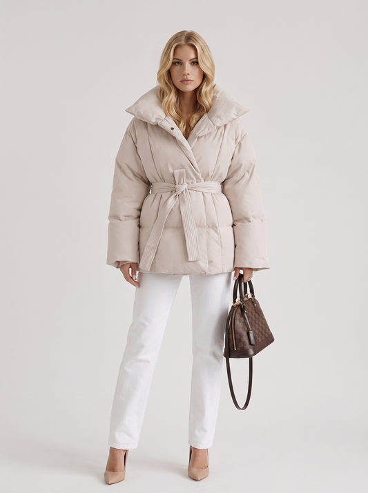 Clementine Belted Jacket - Cream