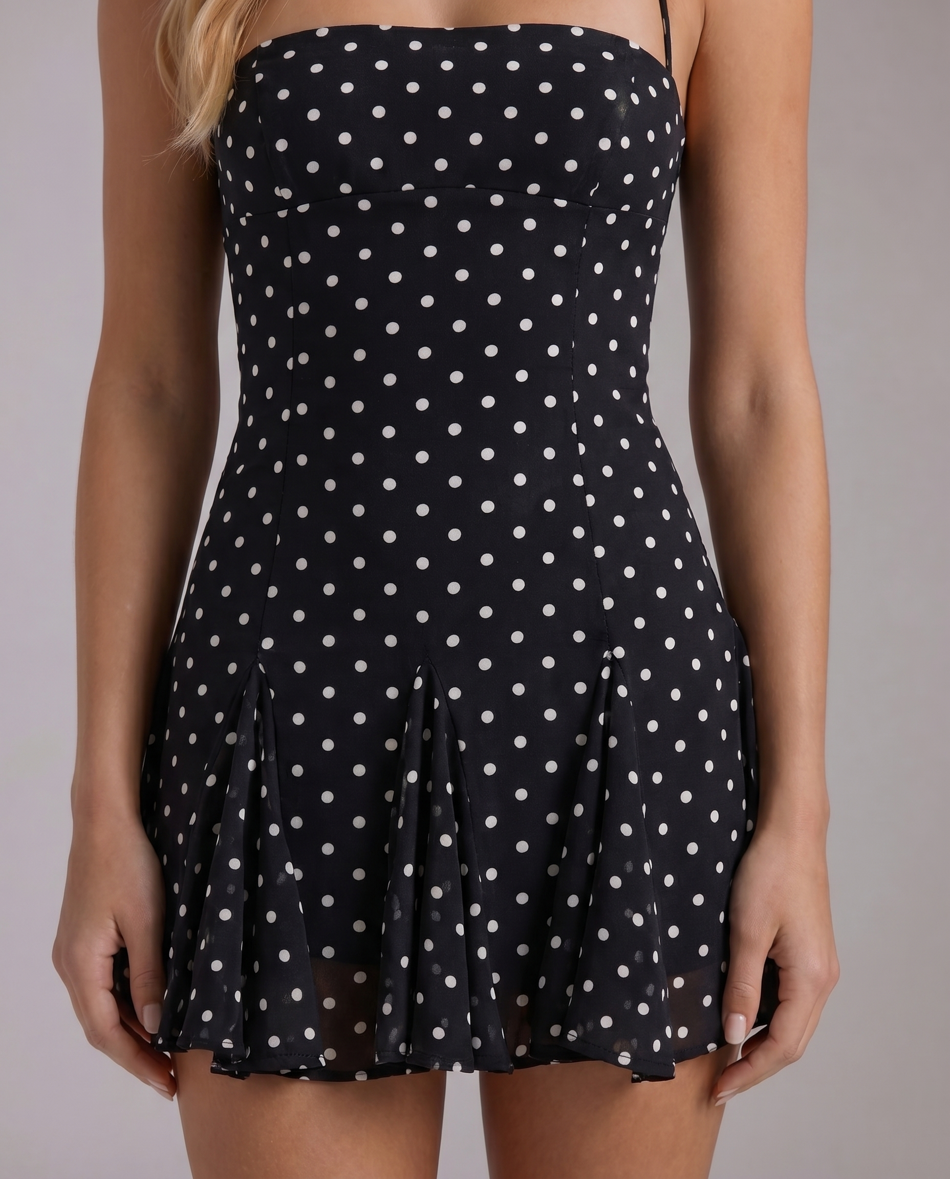 Coco Polka Dot Mini Dress - Black & White
